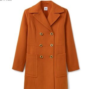 CAbi Women's Bold Orange Pea Coat